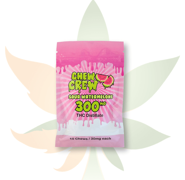 Chew Crew - 300mg THC - Gummies - Sour Watermelon