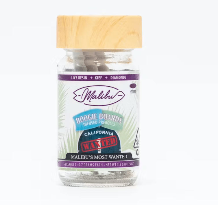 Malibu Premium Cannabis - Boogie Boards 6pk Infused Pre Rolls - Malibu's Most Wanted 4.2g