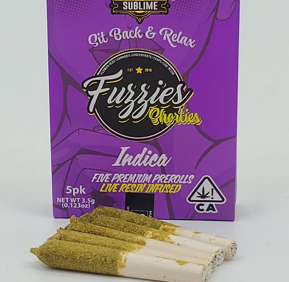 Indica 5pk -3.5g Live Resin Infused Pre-rolls (THC 45%) by Sublime