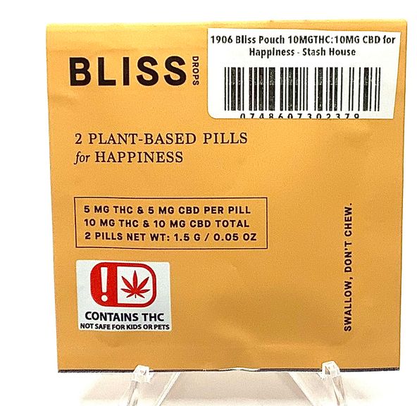 1906 Bliss Pouch 10MGTHC:10MG CBD for Happiness - Stash House