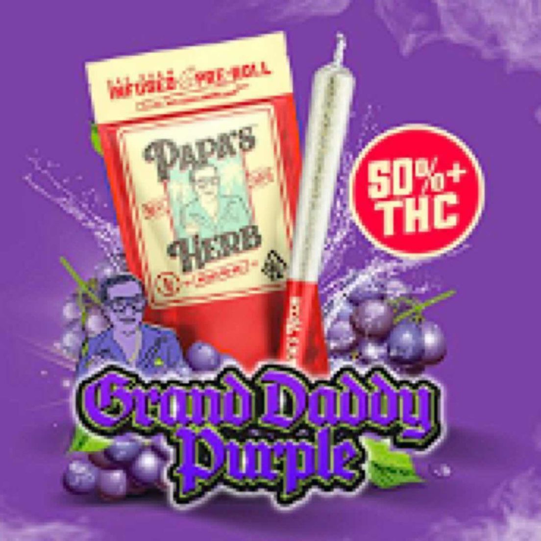 Papa's Herb - Grand Daddy Purp (1g) Infused Preroll 1g