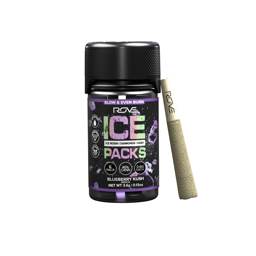 Blueberry Kush Ice Packs 6pk Infused Pre Rolls 3.60 g