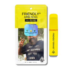 1. Friendly | AIO Vape | 1g | Live Resin | Tropical Runtz