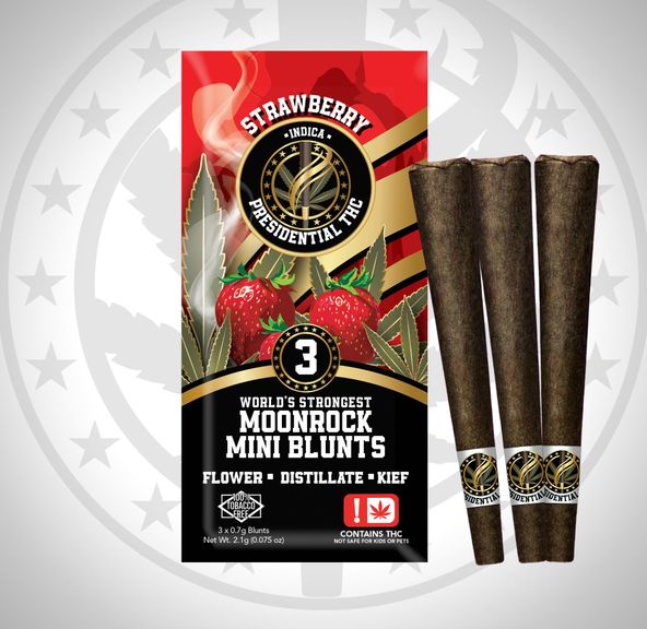 Presidential Moonrock Mini Blunts 3pk (Strawberry)