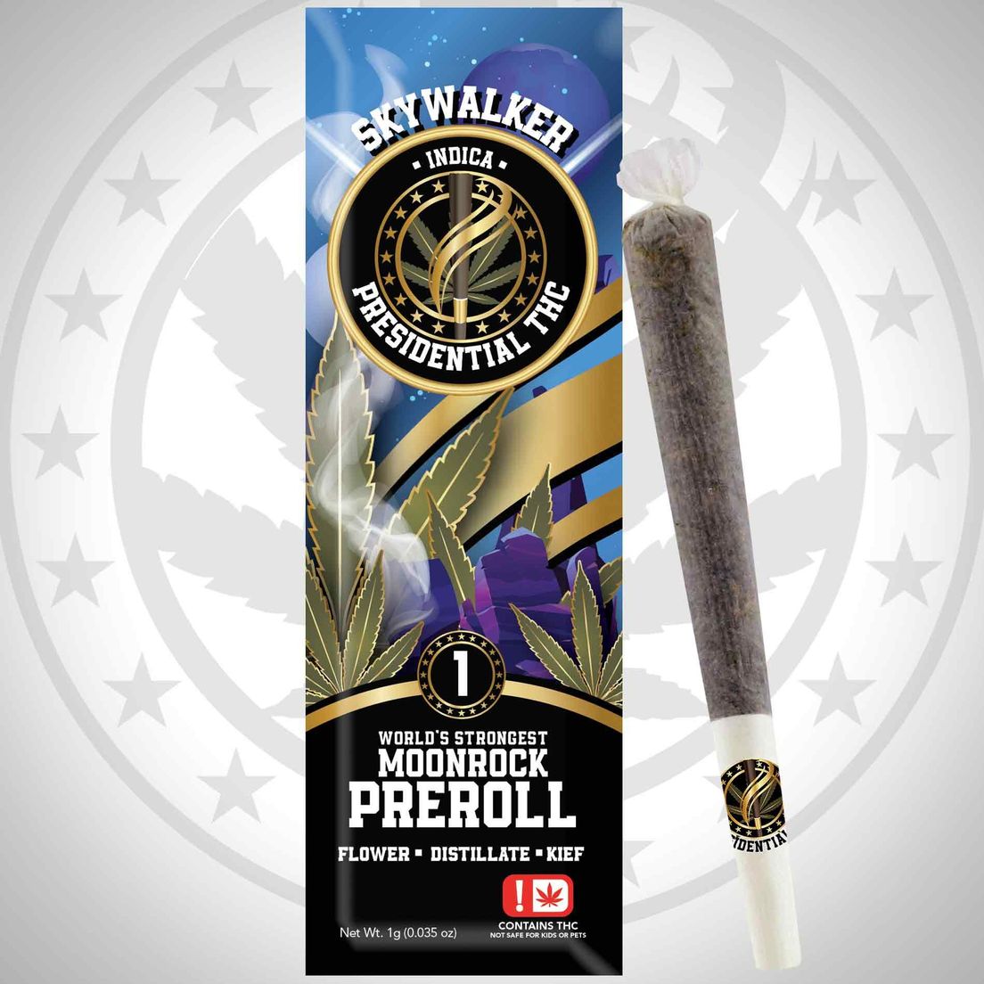 PRESIDENTIAL THC SKYWALKER MOONROCK PREROLL 1G