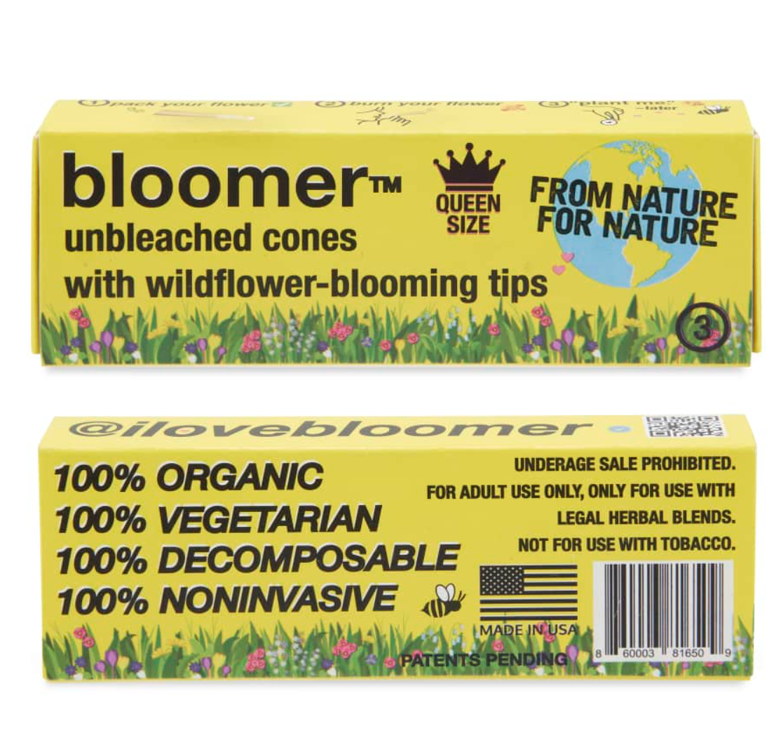 Bloomer Cones - Unbleached w/ Wildflower Tips - Queen Size 3pk
