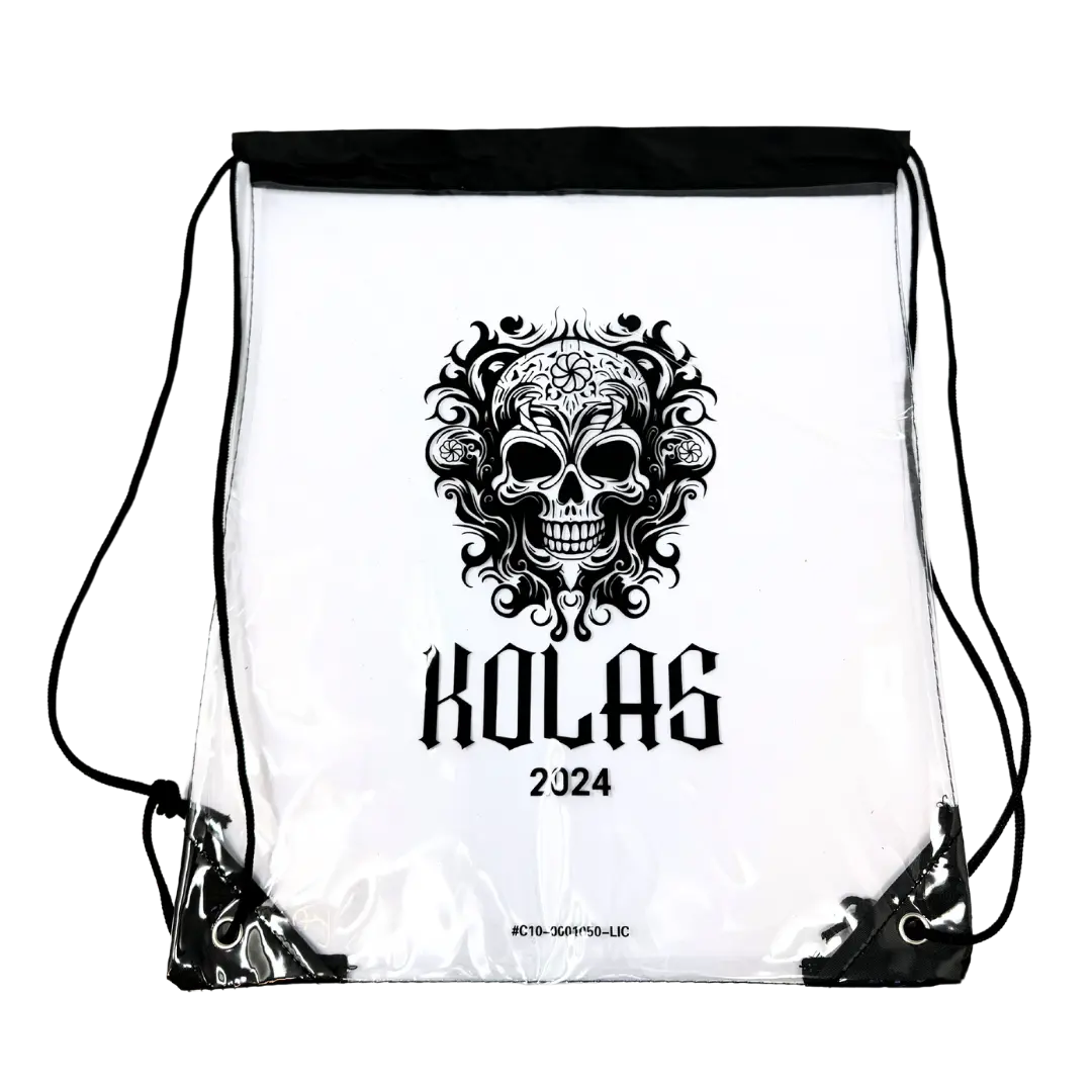 AFTERSHOCK Kolas Clear Drawstring Swag Bag