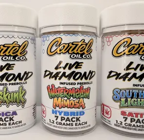 Cartel Oil Co - Diamond Infused Pre-Roll - Bundle Pack - Peach Pie - 8.4g (H)