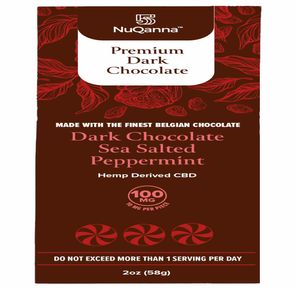 CBD Chocolate : Peppermint Dark Chocolate : 100 mg