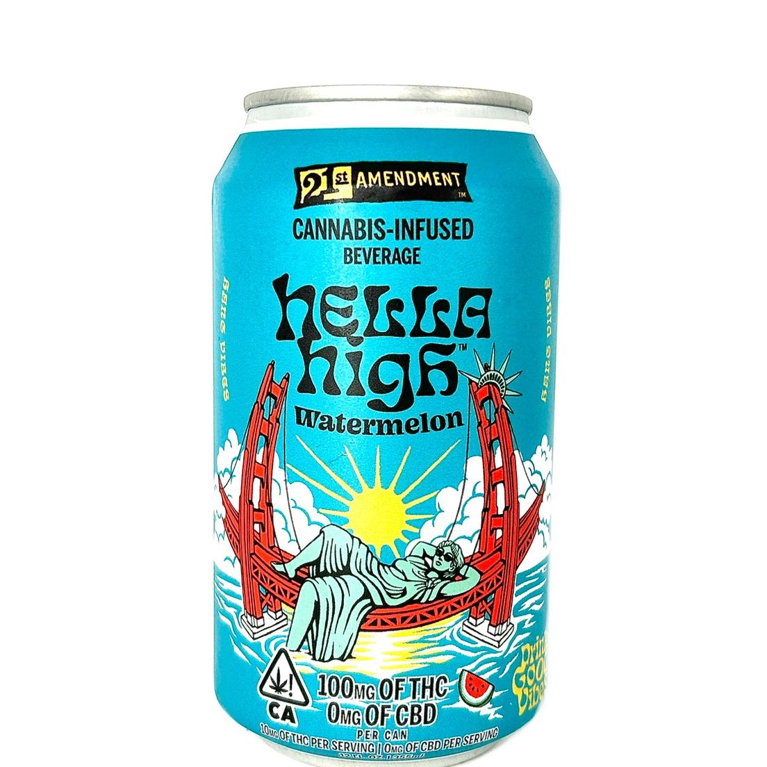 21st Amendment - Hella High - Watermelon - 100 mg