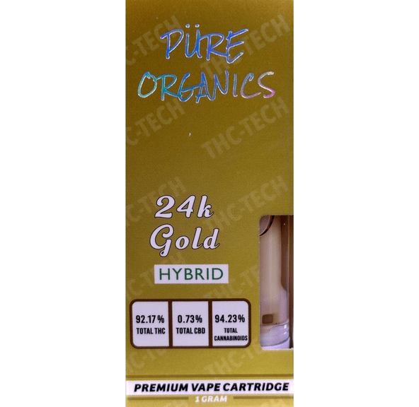 Pure Organics - 24k Gold - 510 Cartridge