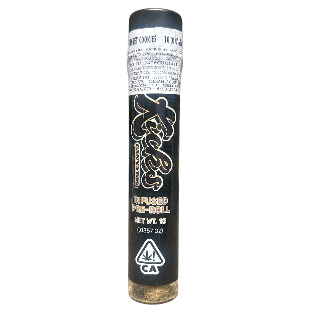 Kicks - Sunset Cookies Rosin Infused Preroll 1g
