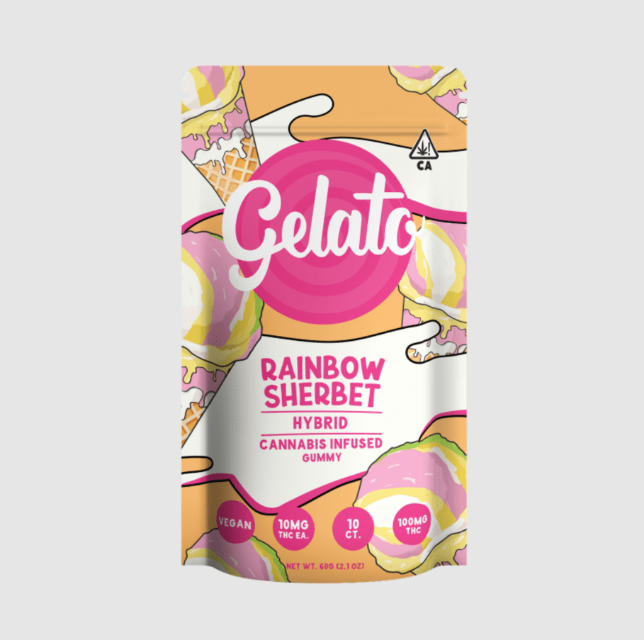 Gelato Gummies Rainbow Sherbet 100mg