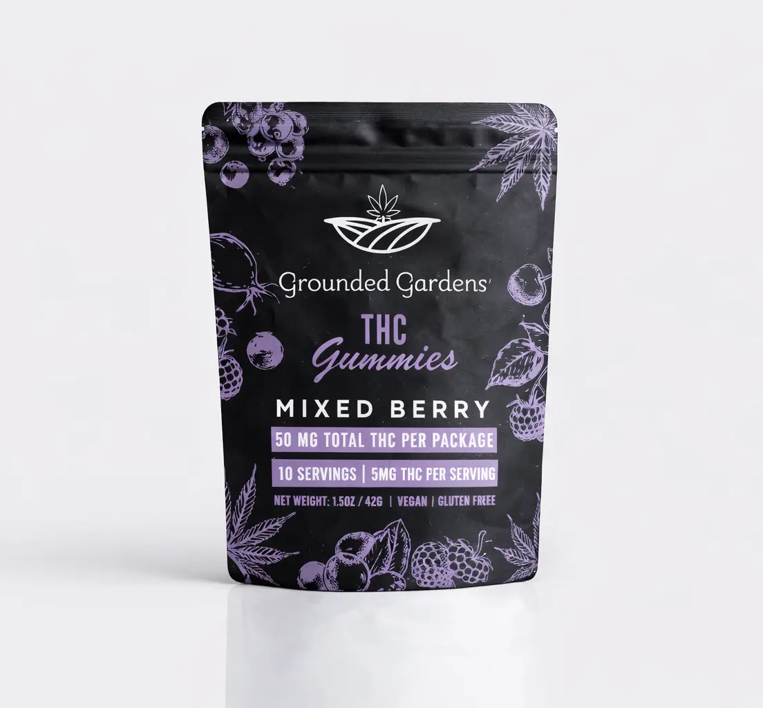 Gummies I Mixed Berry I 50mg I Grounded Gardens I 10pc