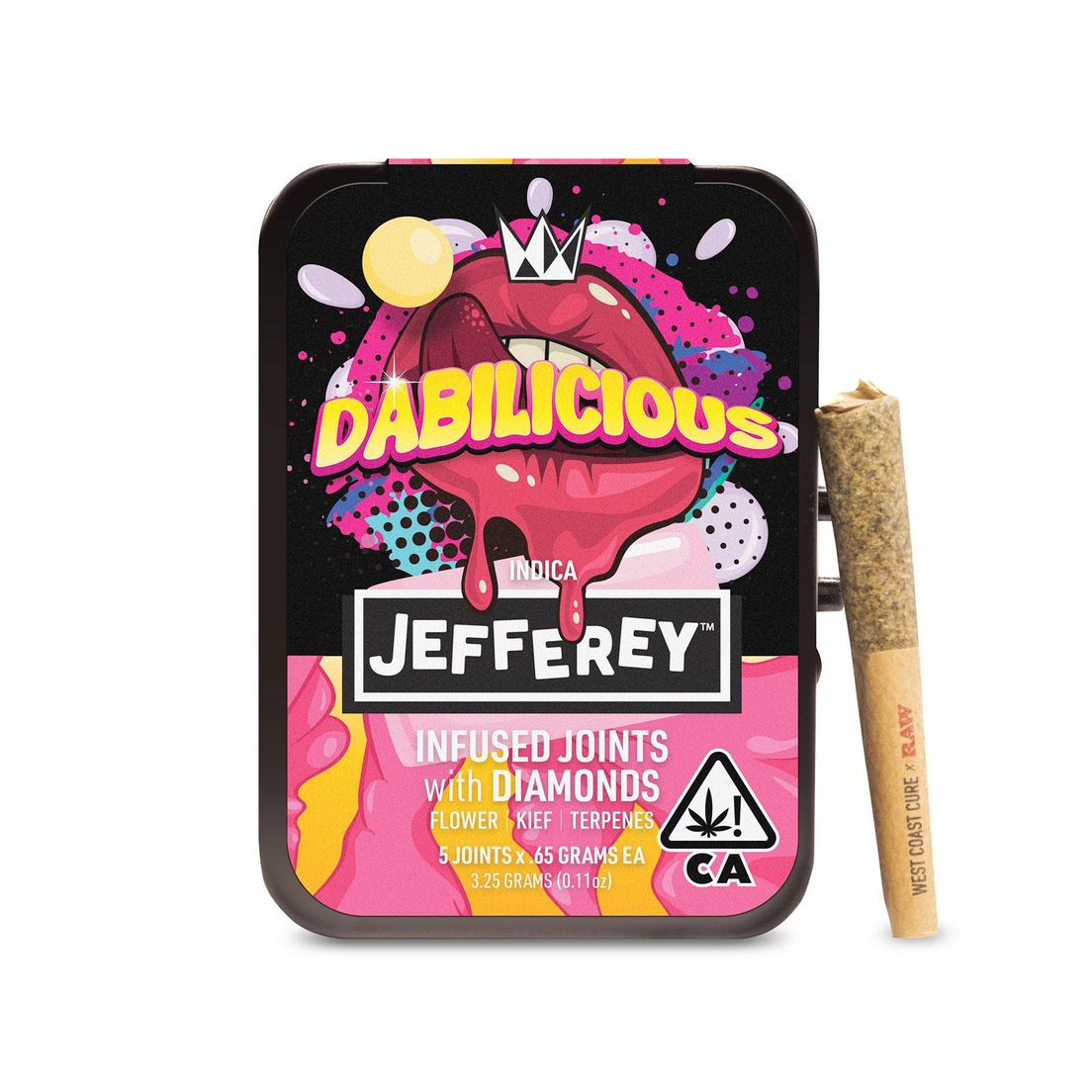 West Coast Cure - Dabilicious - Jefferey Infused Joint .65g 5 Pack 3.25g