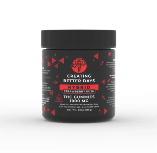 CBDays 25mg THC Strawberry Kush Gummies - 20ct.