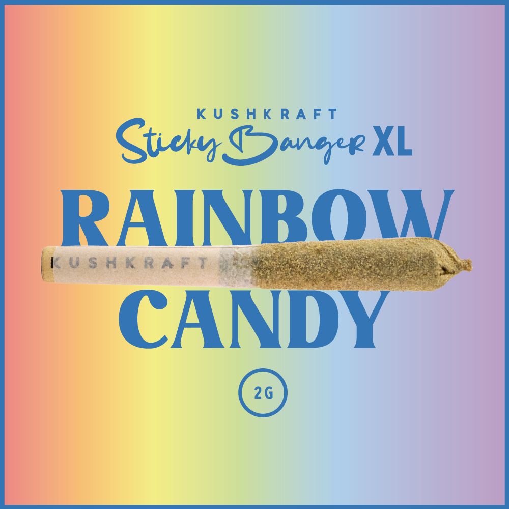 1 x 2G XL Infused Sticky Banger Hybrid Rainbow Candy by KushKraft