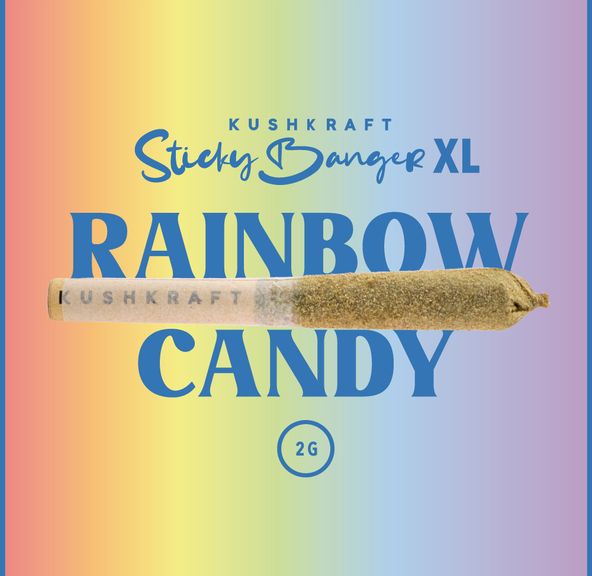 1 x 2G XL Infused Sticky Banger Hybrid Rainbow Candy by KushKraft