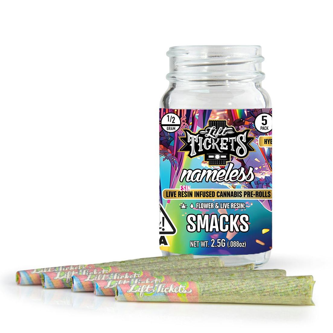 Lift Tickets - (x5) .5g Prerolls - 2.5g - Nameless Genetics: Smacks