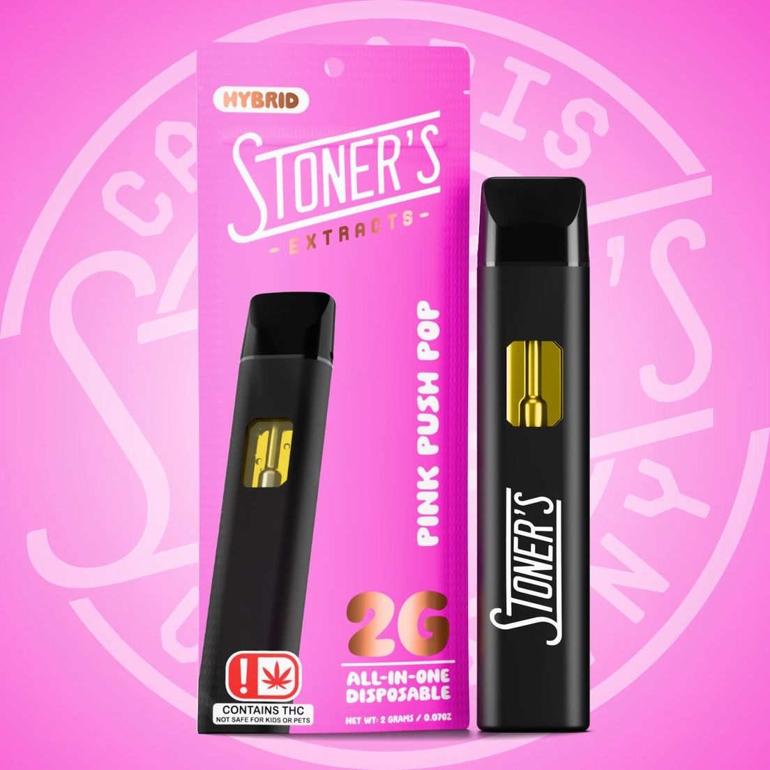 Stoner's Extracts - Disposable - Pink Push Pop 2g