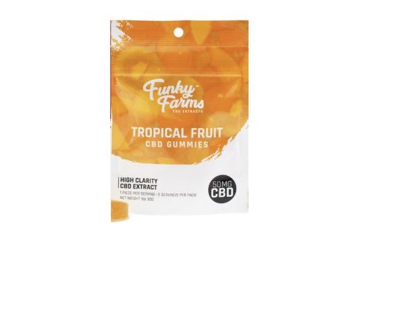 Funky Farms Tropical Fruit CBD Gummies 50MG