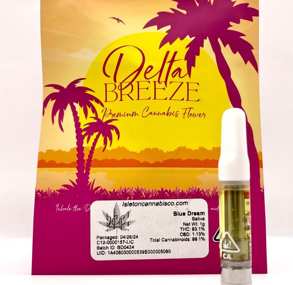 PRE-ORDER ONLY *BLOWOUT DEAL! $25 1g Blue Dream (Sativa) Cartridge - Delta Breeze