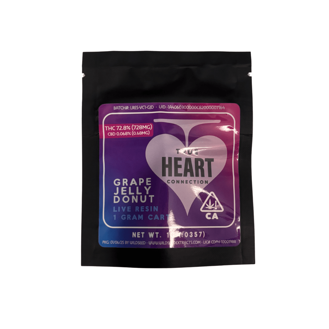 True Heart Connection - Grape Jelly Donut | 1g Live Resin Cartridge