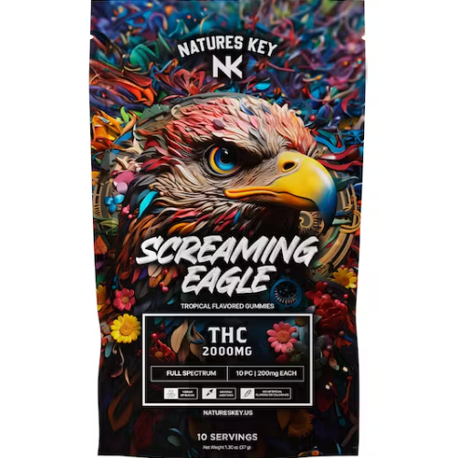 Nature's Key Screaming Eagle 2000mg Gummies