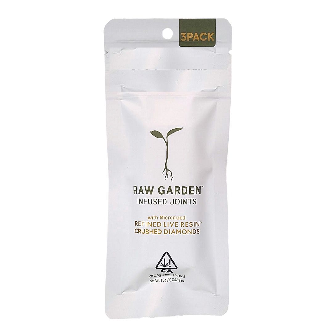 Raw Garden- Strawberry Mojito Crushed Diamonds Infused 3PK Prerolls 1.75g (S)