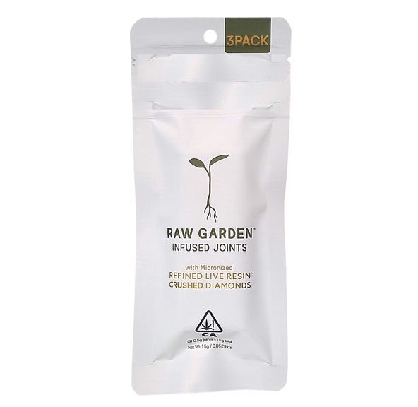 Raw Garden- Strawberry Mojito Crushed Diamonds Infused 3PK Prerolls 1.75g (S)