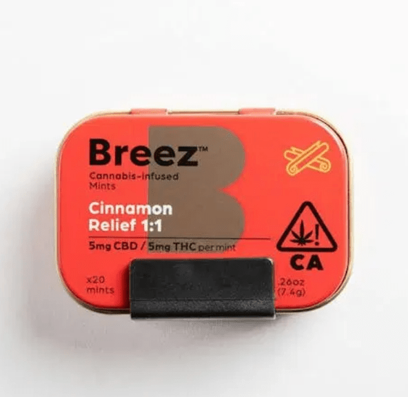 BREEZ- CINNAMON 1:1 RELIEF MINTS