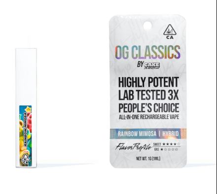Cake AIO Vape OG Classics Rainbow Mimosa 1g