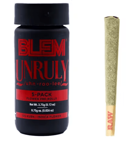 Blem - Unruly OG - Prerolls - 5pk - 3.75g - Indica