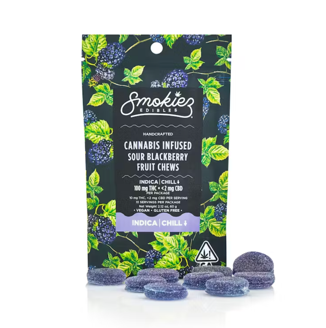 100mg Fruit Chews - Sour Blackberry