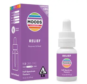 Moods | Tincture | .5oz | CBD:THC:CBG | Relief