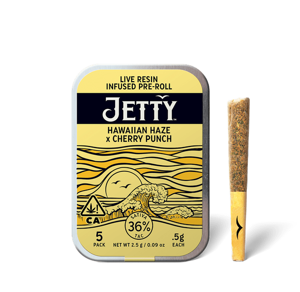 Jetty Live Resin Infused Pre-roll 5pk Hawaiian Haze X Cherry Punch 2.5g