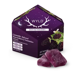 WYLD - Boysenberry Gummies 1:1:1 THC:CBD:CBN - 10 Pack