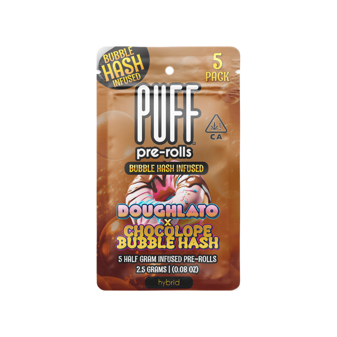 PUFF - Doughlato x Chocolope - 5pk Bubble Hash Prerolls - 2.5g