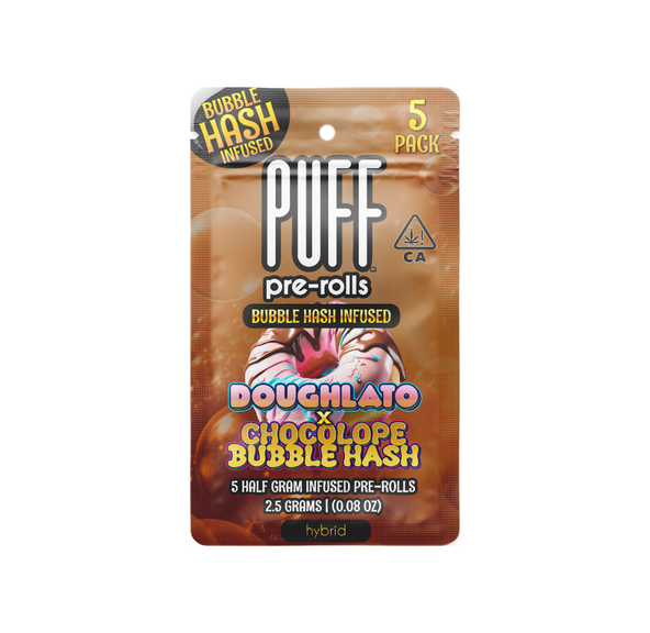 PUFF - Doughlato x Chocolope - 5pk Bubble Hash Prerolls - 2.5g