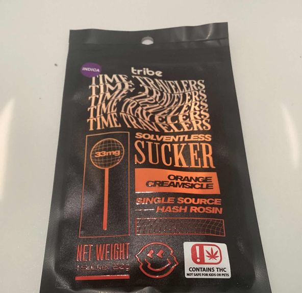 Time Travelers - Hash Rosin Sucker - Orange Creamsicle - Indica 33mg