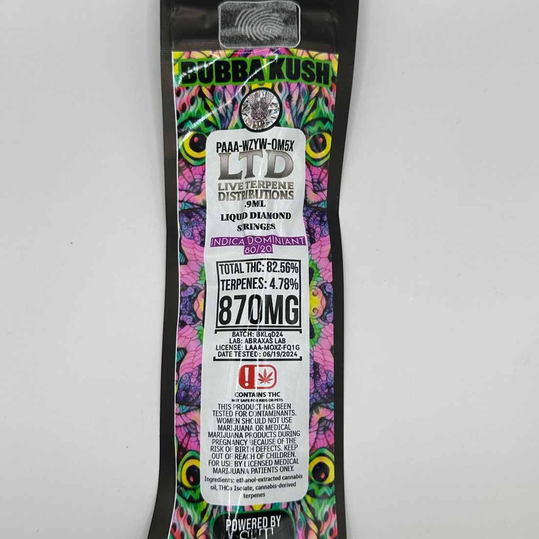 Bubba Kush Liquid Diamond 1G Syringe