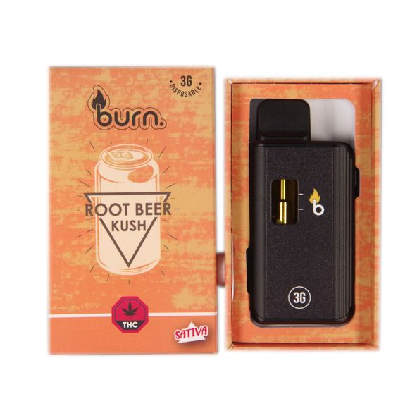 Burn Disposable Vapes – Root Beer Kush (3 Gram)