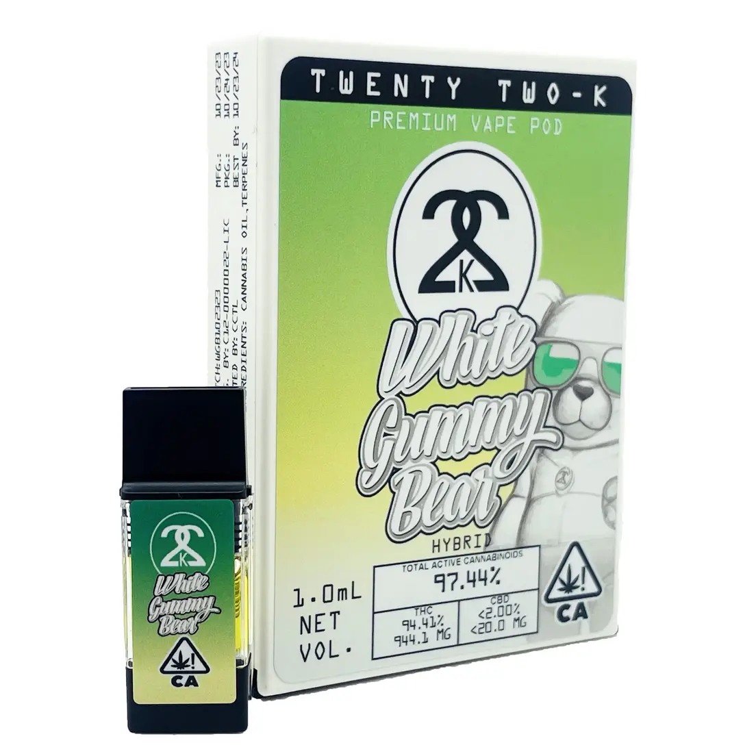 22K | PlugPlay Compatible | Pod | 1g | Distillate | White Gummy Bear
