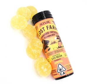 * Kiva - Juicy Peach 'Mimosa' Lost Farm Gummies (100mg)