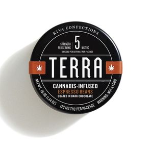 KIVA - Terra Bites Dark Chocolate Espresso Beans - 100mg