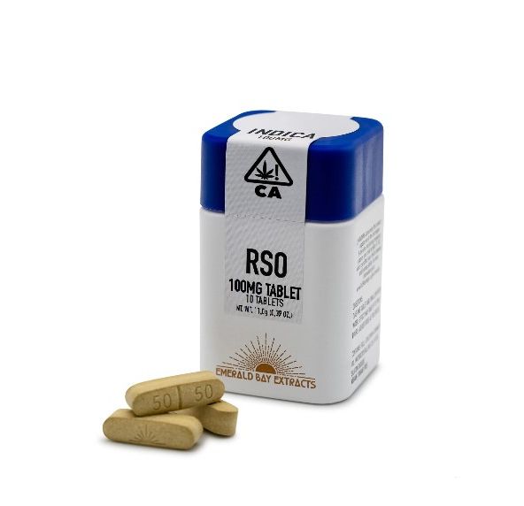 Emerald Bay Extracts 100mg RSO Tablets Indica Mule Fuel 1000mg