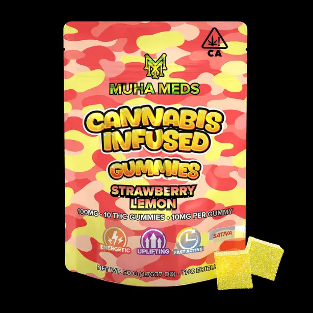 100mg Strawberry Lemon (Sativa) Gummies 50.00 g