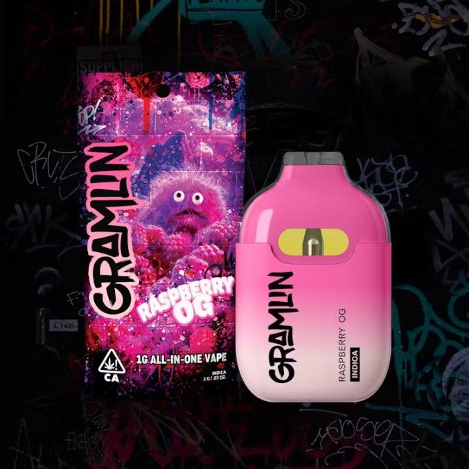 PRE-ORDER ONLY 1g Raspberry OG All-In-One Vape - Gramlin