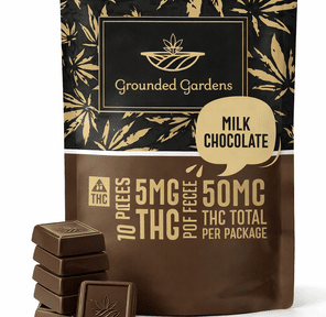 Milk Chocolate Bar 50mg I 10pc I Grounded Gardens I 1ct