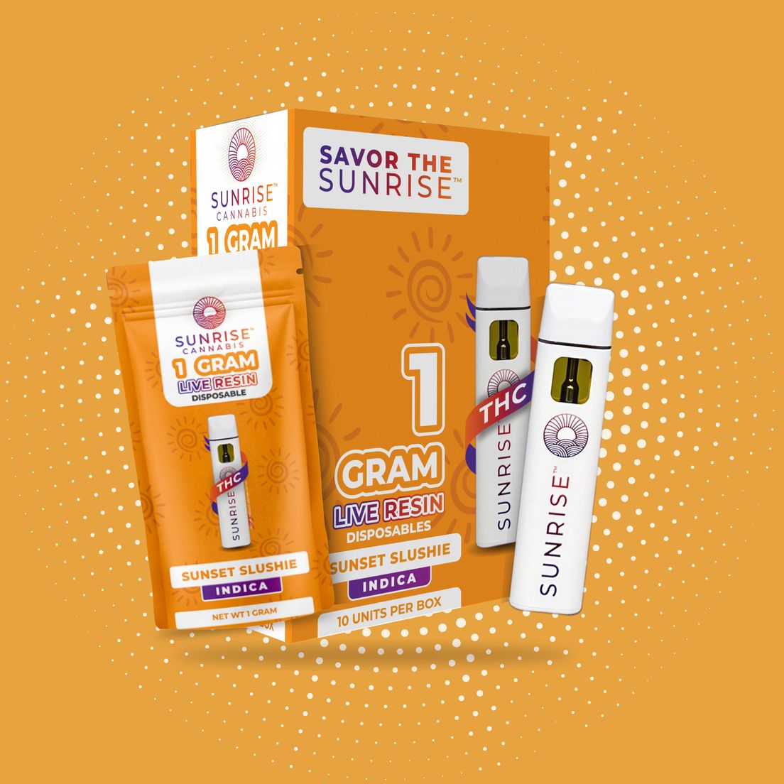 Sunrise 1g Live Resin Disposable - Sunset Slushie